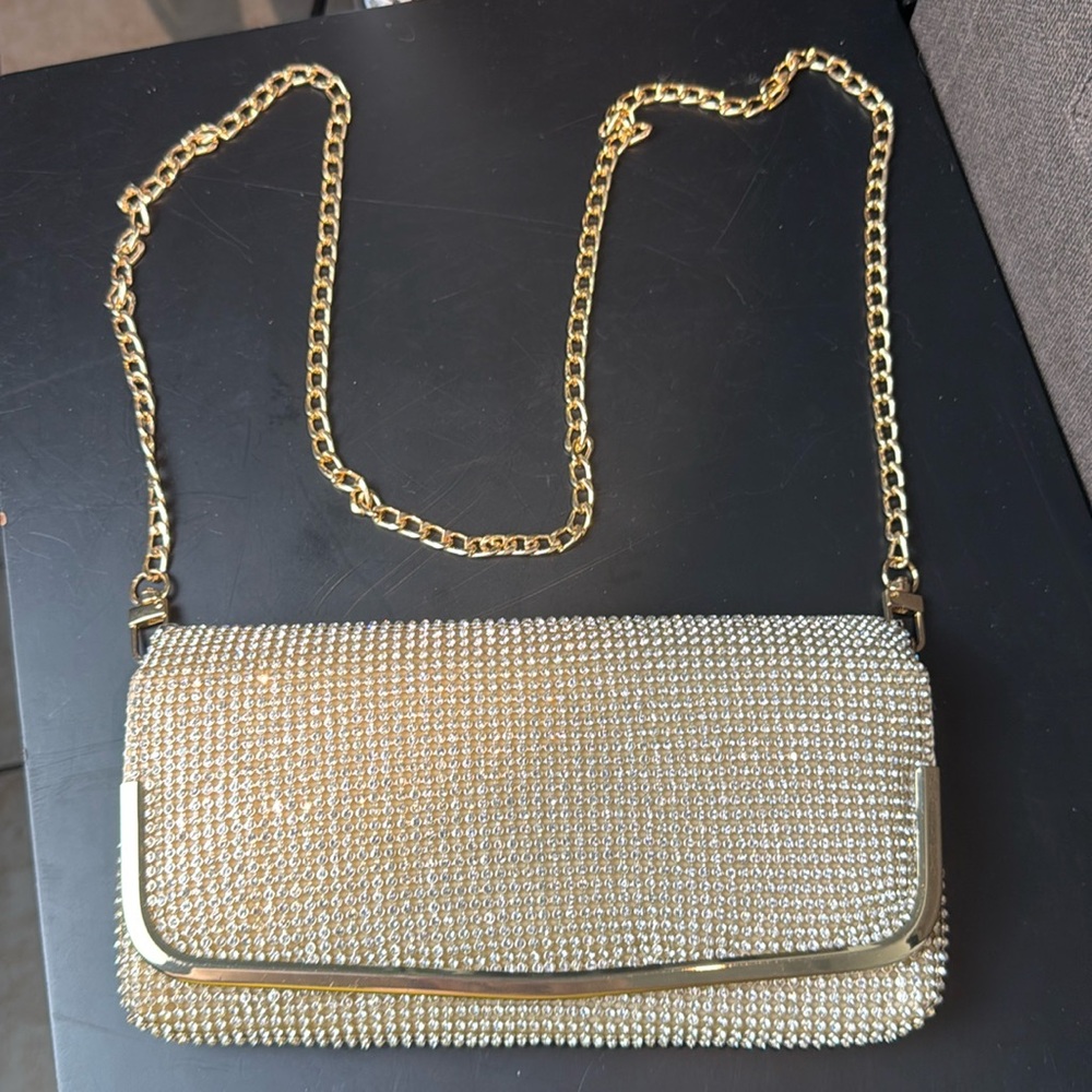 Gold sparkle Lulu Townsend‎ clutch